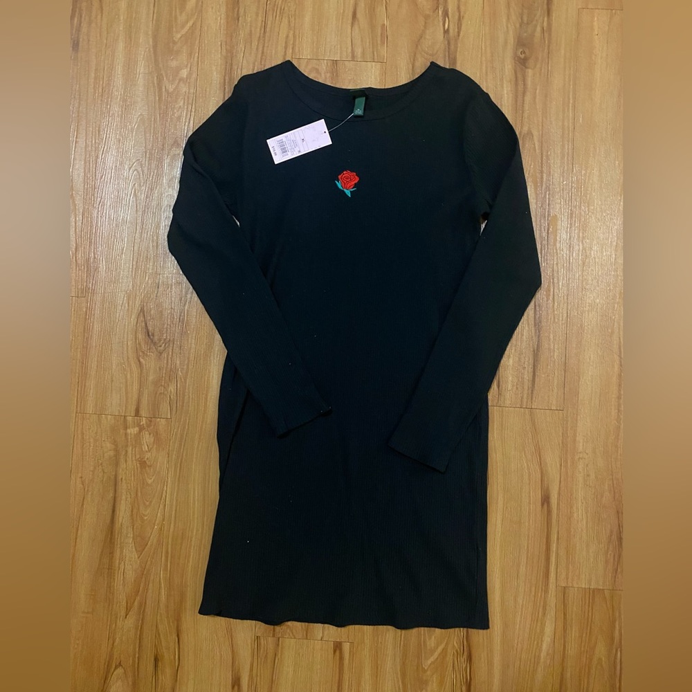 BRAND NEW!  ribbed long sleeve dress XL